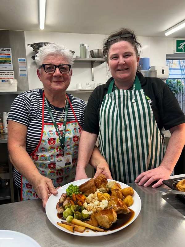 Volunteers Maggie and Clare